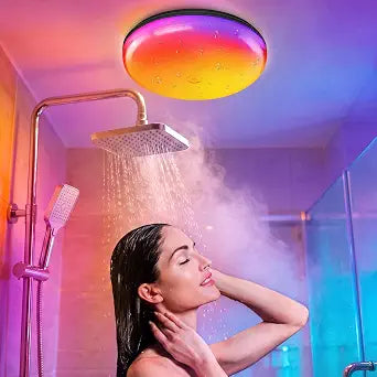 Shower Light, 6" Rechargeable LED Bathroom Lamp, IP65 Waterproof