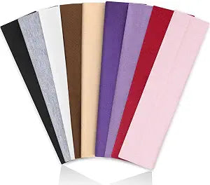 Headbands for Women Non Slip, 9Pcs Soft Elastic Hair Bands for Women's Hair, Fashion Stretchy Fabric Sweat Bands Headbands for Daily Workout Yoga Running Sports