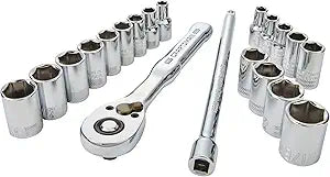 CRAFTSMAN Mechanics Tool Set, 1/4 Inch Drive, 20 Piece, 90-Tooth (CMMT12108)