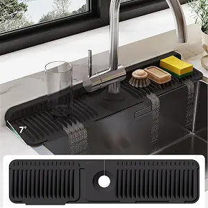 24 Inch Silicone Faucet Mat for Kitchen Sink Splash Guard Behind Faucet