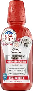 GuruNanda Mouth Sore & Canker Sore Treatment Mouthwash, Mint, 16 oz