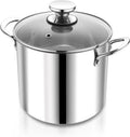P&P CHEF 8 Quart Stock Pot with Lid, 8 Qt Large Stainless Steel Stockpot