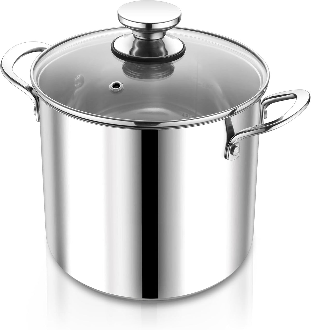 P&P CHEF 8 Quart Stock Pot with Lid, 8 Qt Large Stainless Steel Stockpot