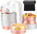 LNYZQUS 8oz Mini Pie Tins with Lids 50 Pack, 4 Inch Individual Cake Pans
