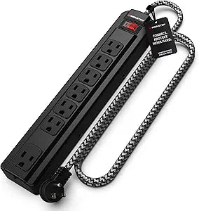Monster Pro MI Professional Surge Protector Power Strip with Fireproof MOV Technology for Computers, Amplifiers, Pedal Boards, and Pro Audio Gear