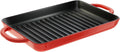 Lodge 12.5 x 8 Inch Enameled Cast Iron Grill Pan, Red
