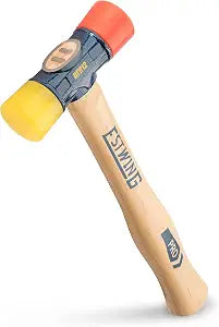 ESTWING Rubber Mallet, 12oz Red & Yellow Mallet, DFH12