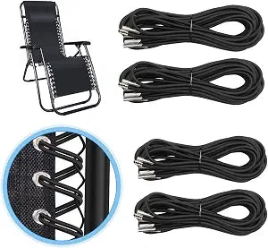 4Pack Universal Replacement Cord for Zero Gravity Chair, Black