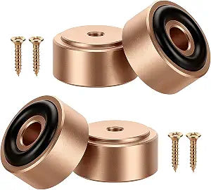 4 PCS Gold Cutting Board Feet Non Slip with Screws, 13/16" W x 3/8" H