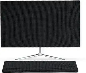 Monitor Dust Cover Keyboard Covers Case Anti-Static Dustproof Protective Cover for LCD/LED/HD Panel Case Computer Sleeve Compatible with PC, Desktop (Black, 27-30inch)