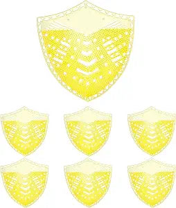 Urinal Screen Deodorizer (6Pack), Lemon Scented Splash Guard with Long Bristles for Cleaner Restrooms, Anti-Splash Urinal Cakes with Gloves for Bathroom, Office, Stadiums, Schools, Yellow