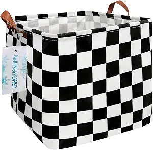 Square Racecar Storage Baskets Shelf Gift Toy Organizer Room Racing Flag
