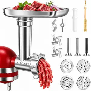 KITOART Metal Food Meat Grinder Attachment for KitchenAid Stand Mixer