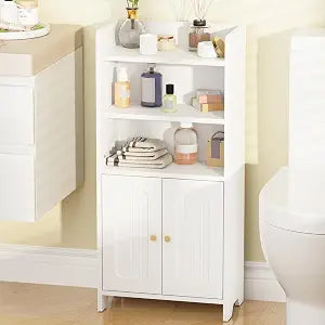 Small Bathroom Storage Cabinet, Bathroom Floor Storage Cabinet, White