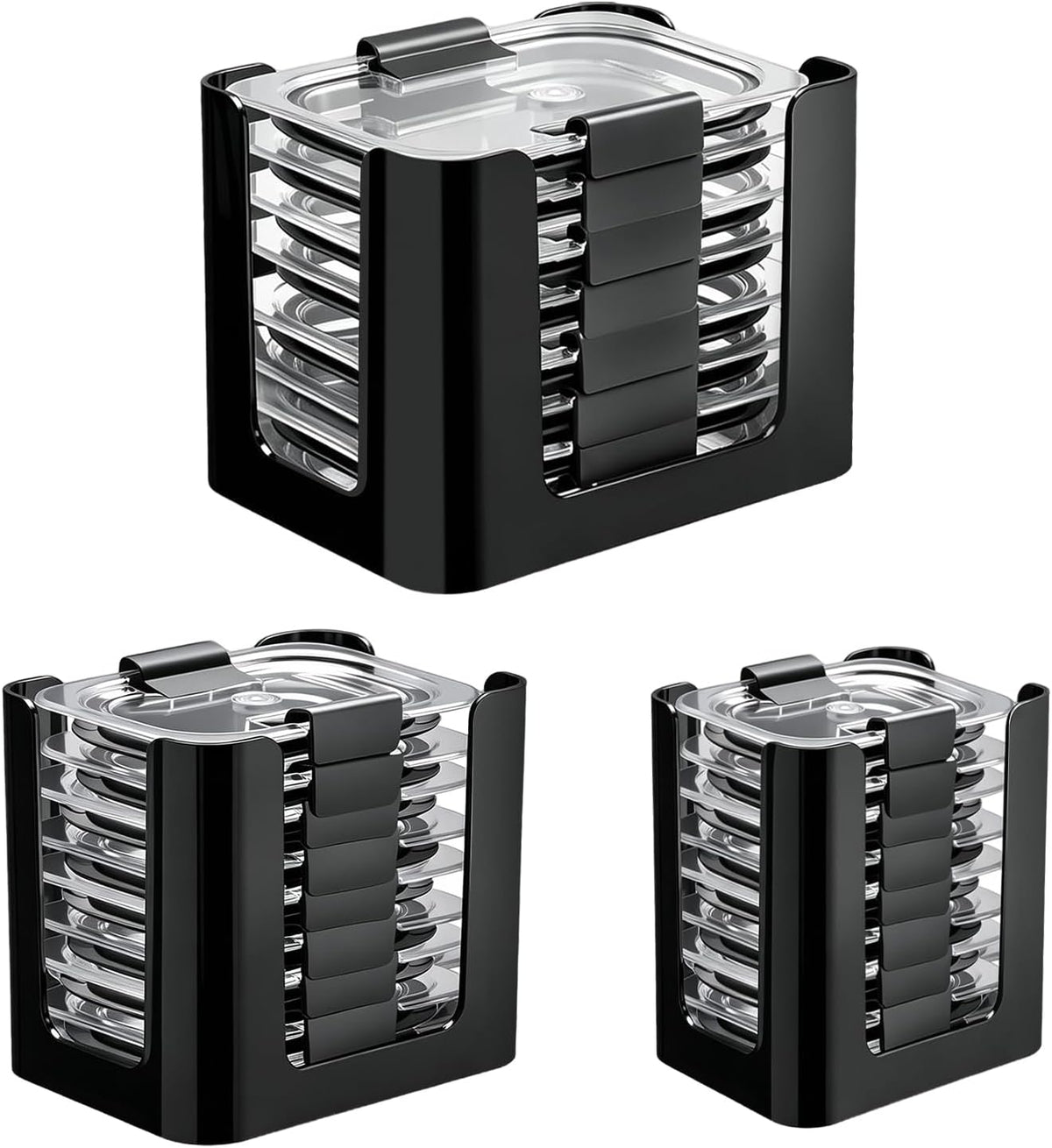 3Pcs Kitchen Lid Organizer For Rubbermaid Brilliance Lids