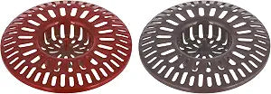 Bathroom Hair Trap 3 inches - Pack of 2 - Shower Drain Sink Cover - Basket Protector Catcher - Bathtub Stall Strainers - Tub Strainer