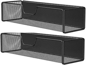 2 pack Magnetic Basket Organizer Holder for Fridge Magnetic Shelf Magnetic Storage Bin Box Containers for Refrigerator Whiteboard Classroom Magnetic Organizer