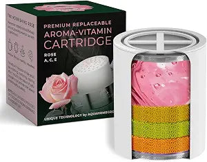 AquaHomeGroup Vitamin C E A Filter Cartridge, Rose Aroma, Reduces Chlorine