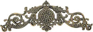 Sungmor Rustic Gold Cast Iron Wall Decor - 17.5in Scroll and Floral Design