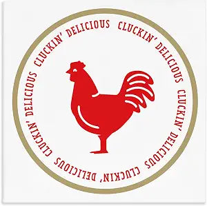 Cluckin Delicious Farmhouse, 24 x 24 Inch Canvas Wall Art