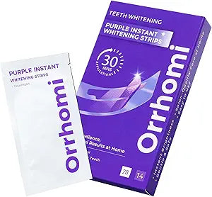 Teeth Whitening Strips, Purple, Enamel Safe, Sensitive, 14 Treatments