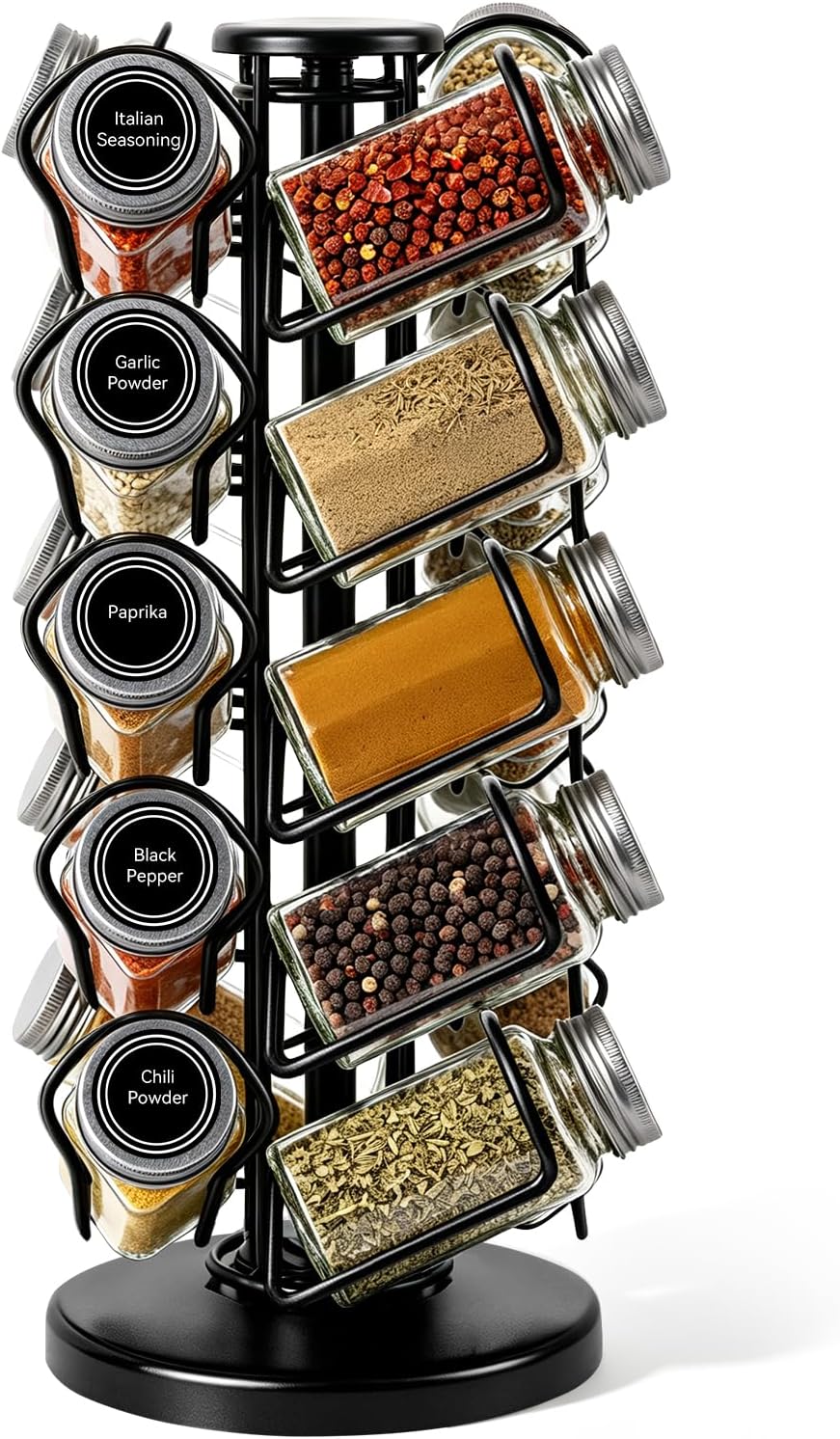 Rotating Spice Rack Organizer for Countertop, 360 Spinning Spice Organizer