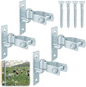 4 Pair 1-3/8'' Wall Mount Gate Hinge Heavy Duty, Screws Included
