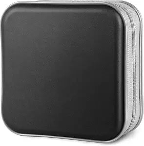 Siveit CD/DVD Cases 40 Capacity Disc Storage Binder for Car(Black)