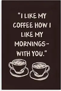 Coffee Morning Love Heart Quote, 20 x 30 Inch Canvas Wall Art