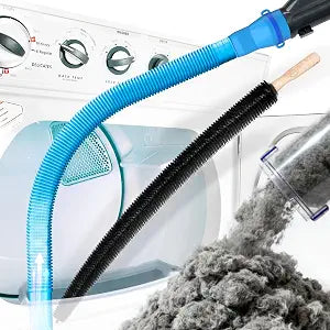 Holikme Dryer Vent Cleaner Kit, Vacuum Hose Attachment, 2-Piece, Blue