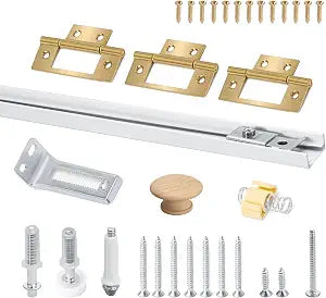 24 Inch Bifold Door Hardware with Track Closet Door Kit,1 Piece