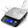 Waterproof Digital Kitchen Scale 0.1g/0.001oz Precision, Stainless Steel Electronic Scale with 3 Power Options (Rechargeable/AAA/Built-in), 10 Units Conversion, Smart Standby, 5kg/11lb Capacity
