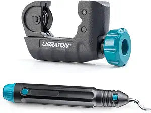 LIBRATON Copper Pipe Cutter 3/16"-1-1/8", Mini Tubing Cutter, Copper Cutter