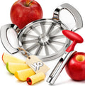 YYP Heavy Duty 12-Blade Apple Slicer, Extra Large Stainless Steel Apple Cutter & Corer, Sharp, Easy to Use, Dishwasher Safe for Apples & Fruits
