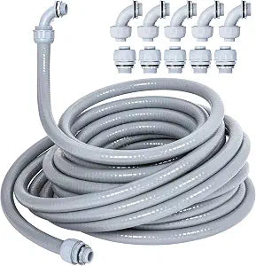 Neoaider 3/4 Inch 25FT Liquid Tight Conduit and Connector Kit