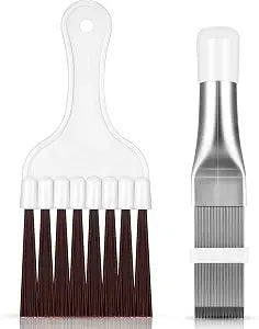 Boao 2 Pieces Air Conditioner Condenser Fin Comb and Fin Cleaning Brush
