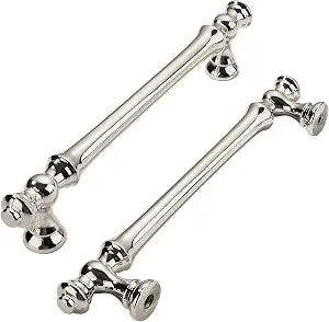 khtumeware 10 Pack 3-3/4 Inch(96mm) Polished Nickel Cabinet Pulls Drawer Pulls Kitchen Cabinet Hardware Zinc Pulls for Dresser Drawers.