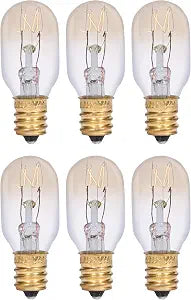 Simba Lighting T6.5 15W Replacement Bulb E12 Candelabra Base 2700K, 6 Pack