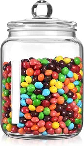 FrutPunch 0.5 Gallon Candy Jar with Airtight Lid, Wide Mouth Cookie Jar