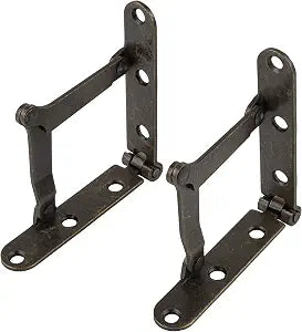 Antique Brass Plated Drop Front Desk Hinge | Pack of 2 | 180 Degree Opening | Slant Top Desk Lid Hinges | UA-250-HAB