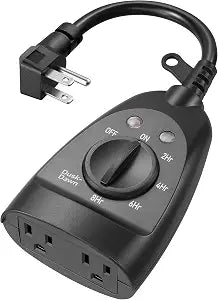 DEWENWILS Outdoor Timer Outlet Waterproof, Outdoor Timer for Lights,ETL