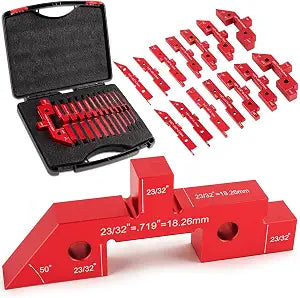 AJulyBee 14 PCS Woodworking Setup Blocks with Storage Case