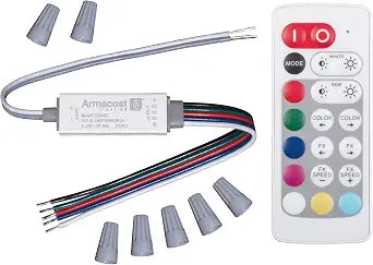 Armacost Lighting Slimline RGB+W LED Strip Light Remote Control 723422N