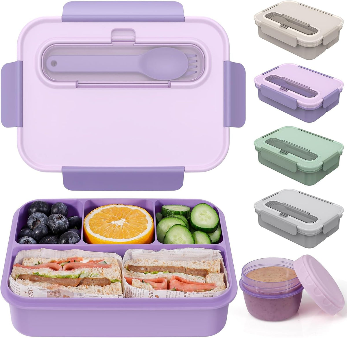 Caperci Bento Box Adult - 50 oz Large Lunch Containers for Adults and Teens