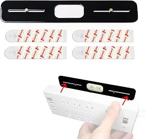 Freeport Power Bar Mount Plate  Self-Adhesive Wall Mount for Power Strips, Perfect for RV, Dorm, Home, and Rentals - Black
