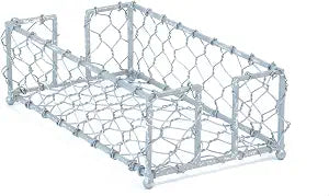 Boston International Chicken Wire Guest Napkin Caddy, Silver Foil