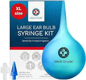 Medi Grade Ear Wax Removal Bulb Syringe 3.04 fl oz, Ear Cleaner Irrigation