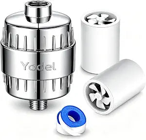 Yodel Shower Filter for Hard Water with 2 Cartridges, Showerhead Filter