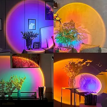 Sunset Lamp Projector, Romantic Gift for Her, RGB Bedroom Light
