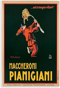 Vintage Maccheroni Ad Poster, 13 x 19 Inch Mounted Print on Wall Plaque